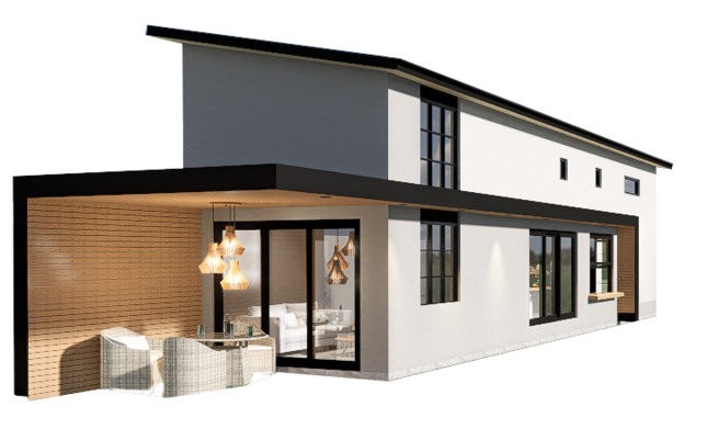 Imagen de un render de una casa